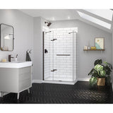 Reveal Sleek 71 Return Panel for 32 in. Base with Clear glass in Dark Bronze