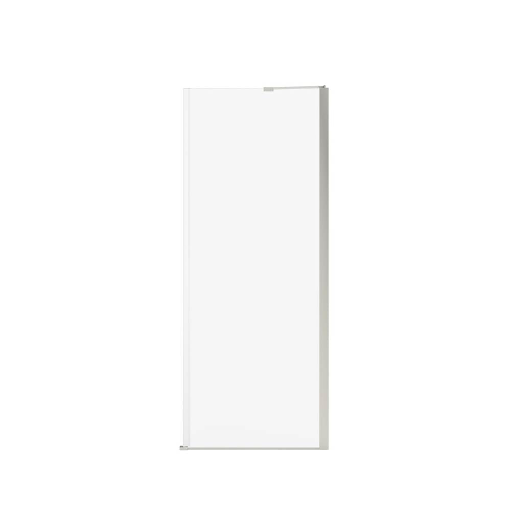 Reveal Sleek 71 Return Panel for 32 in. Base with Clear glass in Brushed Nickel