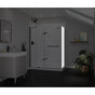 Maax - Reveal Sleek 71 Return Panel for 32 in. Base with Clear glass in Matte Black
