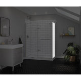 Maax - Reveal Sleek 71 Return Panel for 34 in. Base with Clear glass in Brushed Nickel