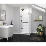 Reveal Sleek 71 Return Panel for 36 in. Base with Clear glass in Dark Bronze