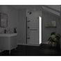 Maax - Reveal Sleek 71 Return Panel for 36 in. Base with Clear glass in Dark Bronze