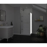 Maax - Reveal Sleek 71 Return Panel for 36 in. Base with Clear glass in Brushed Nickel