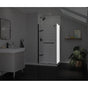 Maax - Reveal Sleek 71 Return Panel for 36 in. Base with Clear glass in Matte Black
