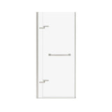 Capella 78 32.5-35.5 x 78 in. 8 mm Pivot Shower Door for Alcove Installation with GlassShield glass in Brushed Nickel