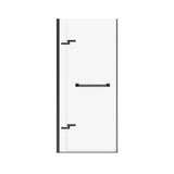 Capella 78 32.5-35.5 x 78 in. 8 mm Pivot Shower Door for Alcove Installation with GlassShield glass in Matte Black