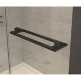 Capella 78 32.5-35.5 x 78 in. 8 mm Pivot Shower Door for Alcove Installation with GlassShield glass in Matte Black