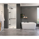 Maax - Capella 78 32.5-35.5 x 78 in. 8 mm Pivot Shower Door for Alcove Installation with GlassShield glass in Matte Black