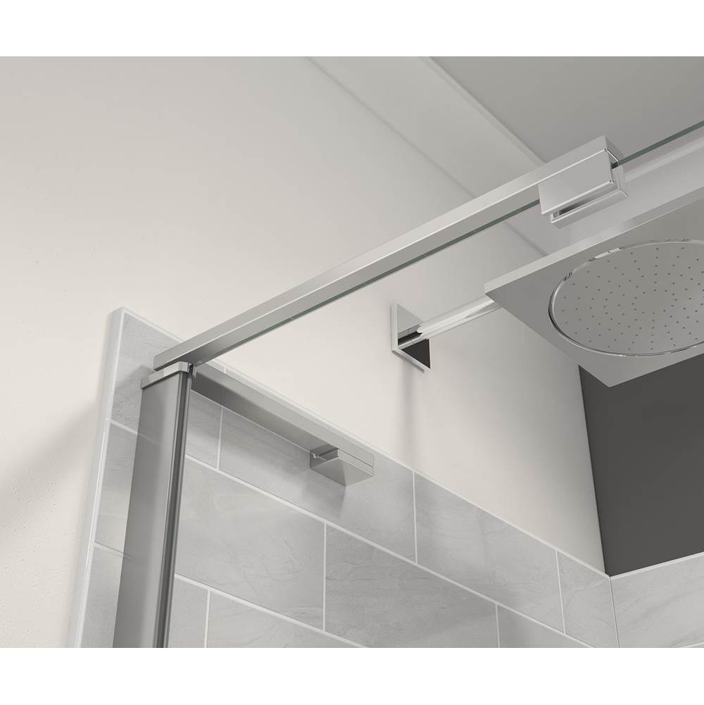 Capella 78 44-47 x 78 in. 8 mm Pivot Shower Door for Alcove Installation with GlassShield glass in Chrome