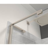 Capella 78 44-47 x 78 in. 8 mm Pivot Shower Door for Alcove Installation with GlassShield glass in Brushed Nickel