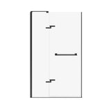 Capella 78 44-47 x 78 in. 8 mm Pivot Shower Door for Alcove Installation with GlassShield glass in Matte Black