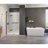 Maax - Capella 78 44-47 x 78 in. 8 mm Pivot Shower Door for Alcove Installation with GlassShield glass in Matte Black