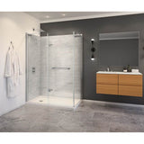 Capella 78 56-59 x 78 in. 8 mm Pivot Shower Door for Alcove Installation with GlassShield glass in Chrome
