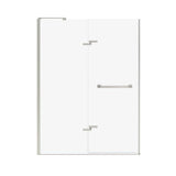 Capella 78 56-59 x 78 in. 8 mm Pivot Shower Door for Alcove Installation with GlassShield glass in Brushed Nickel