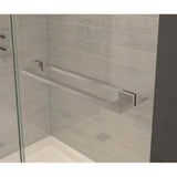 Capella 78 56-59 x 78 in. 8 mm Pivot Shower Door for Alcove Installation with GlassShield glass in Brushed Nickel