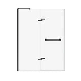 Capella 78 56-59 x 78 in. 8 mm Pivot Shower Door for Alcove Installation with GlassShield glass in Matte Black