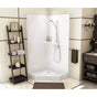 Maax - CSS36 38 x 38 AcrylX Corner Center Drain One-Piece Shower in White - White