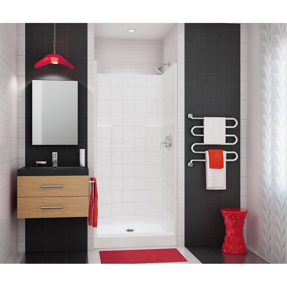 Maax - SST36 36 x 36 AcrylX Alcove Center Drain One-Piece Shower in White - White