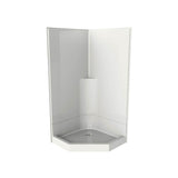 SECCSS36 38 x 38 AcrylX Corner Center Drain Two-Piece Shower in White