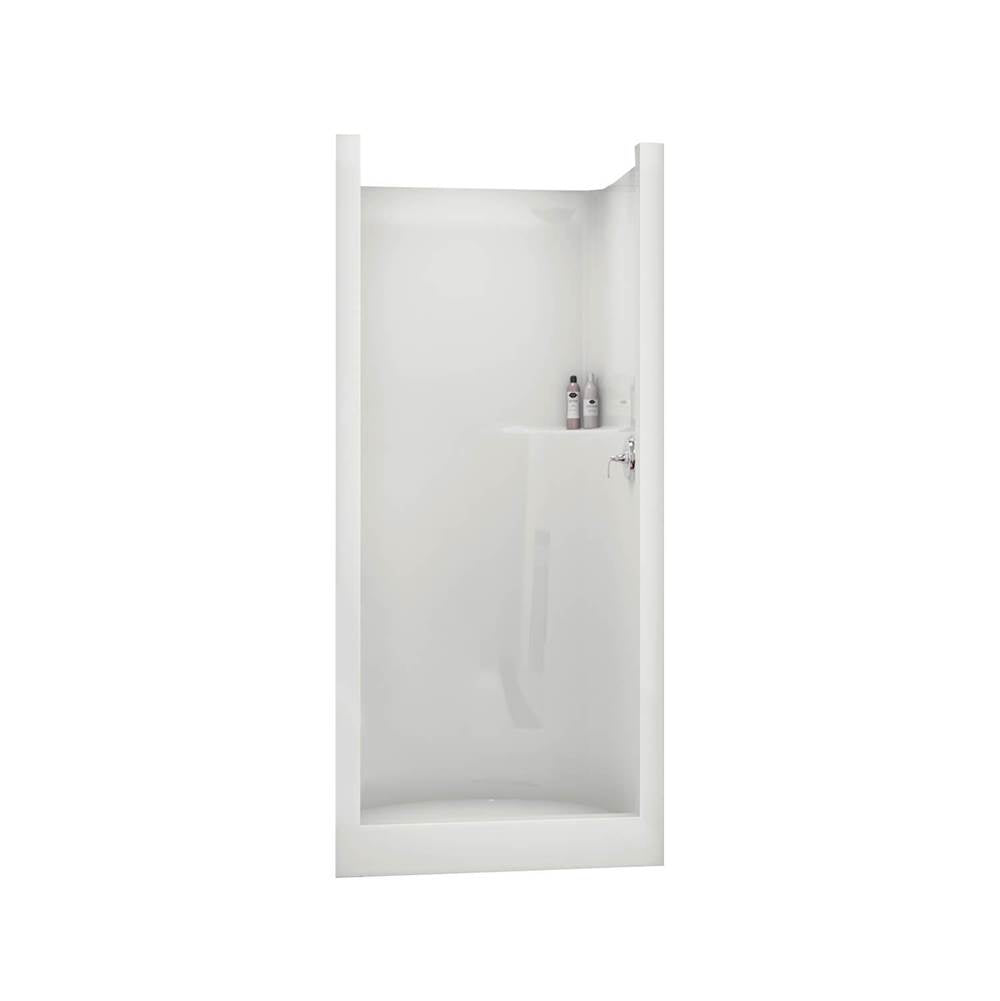 SS32 32 x 33 AcrylX Alcove Center Drain One-Piece Shower in White