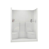 SS3660 AcrylX Alcove Center Drain One-Piece Shower in White