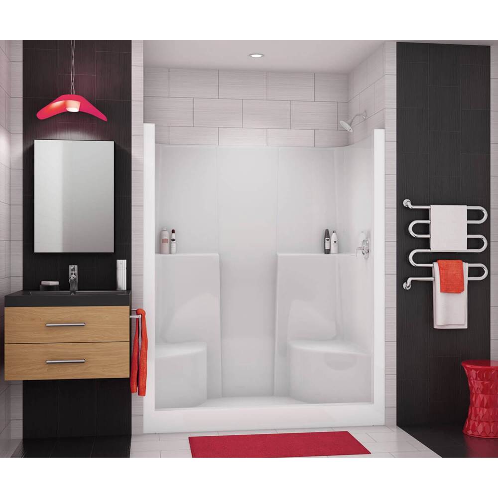 Maax - SS3660 AcrylX Alcove Center Drain One-Piece Shower in White - White