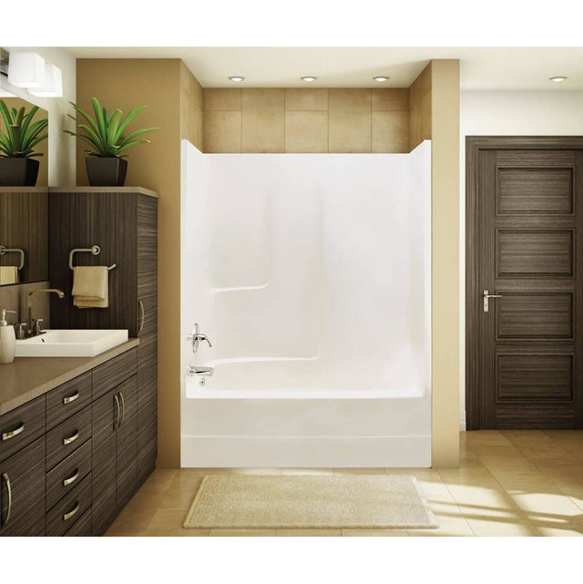Maax - TSEA62 60 x 31 AcrylX Alcove Right-Hand Drain One-Piece Whirlpool Tub Shower in White - White