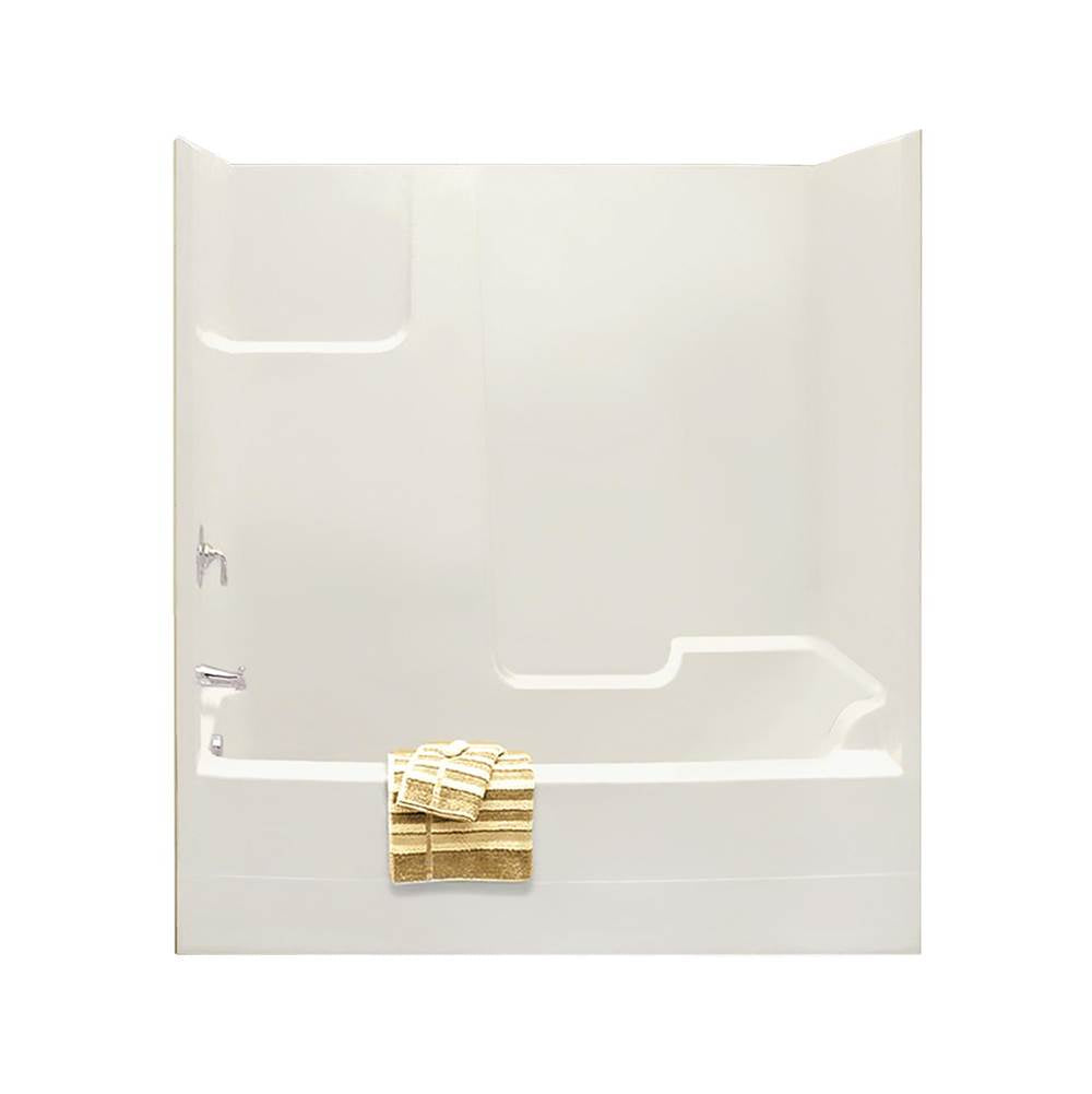TSEA72 72 x 36 AcrylX Alcove Left-Hand Drain One-Piece Tub Shower in White