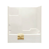 TSEA72 72 x 36 AcrylX Alcove Left-Hand Drain One-Piece Tub Shower in White