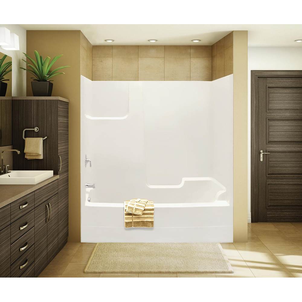 Maax - TSEA72 72 x 36 AcrylX Alcove Left-Hand Drain One-Piece Whirlpool Tub Shower in White - White