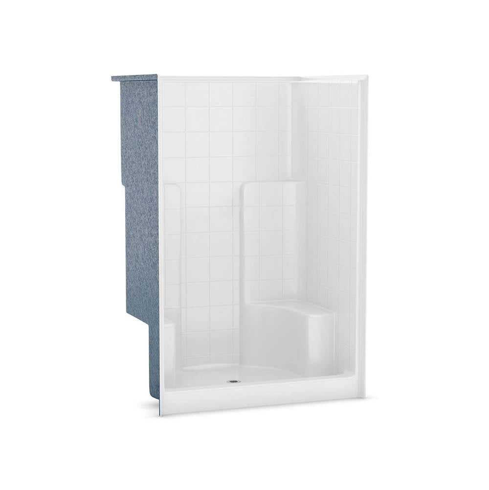 SST3648 AcrylX Alcove Center Drain One-Piece Shower in White