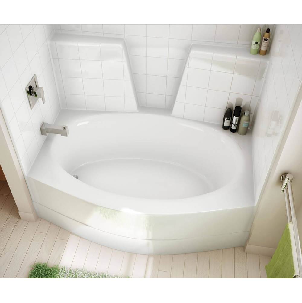 TSOT6042 AcrylX Alcove Left-Hand Drain One-Piece Tub Shower in White