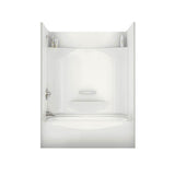 KDTS 3060 AFR AcrylX Alcove Left-Hand Drain Four-Piece Tub Shower in White