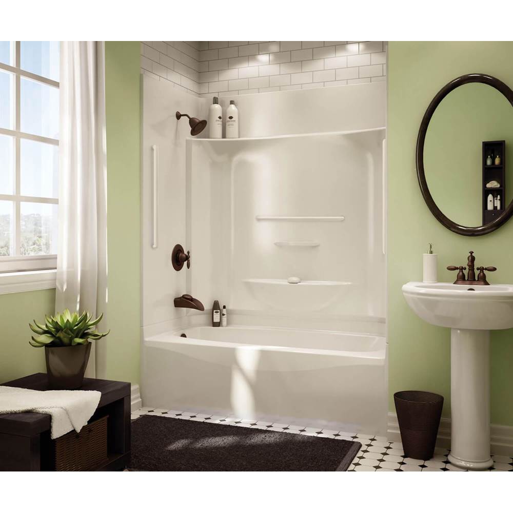 KDTS 3260 AcrylX Alcove Left-Hand Drain Four-Piece Tub Shower in White