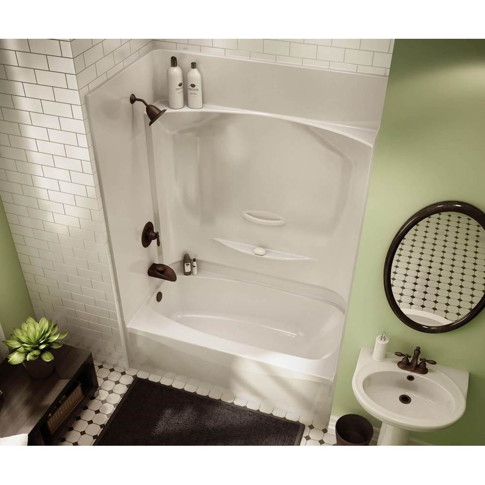 KDTS 3260 AFR AcrylX Alcove Left-Hand Drain Four-Piece Tub Shower in White
