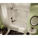 KDTS 3260 AFR AcrylX Alcove Left-Hand Drain Four-Piece Tub Shower in White