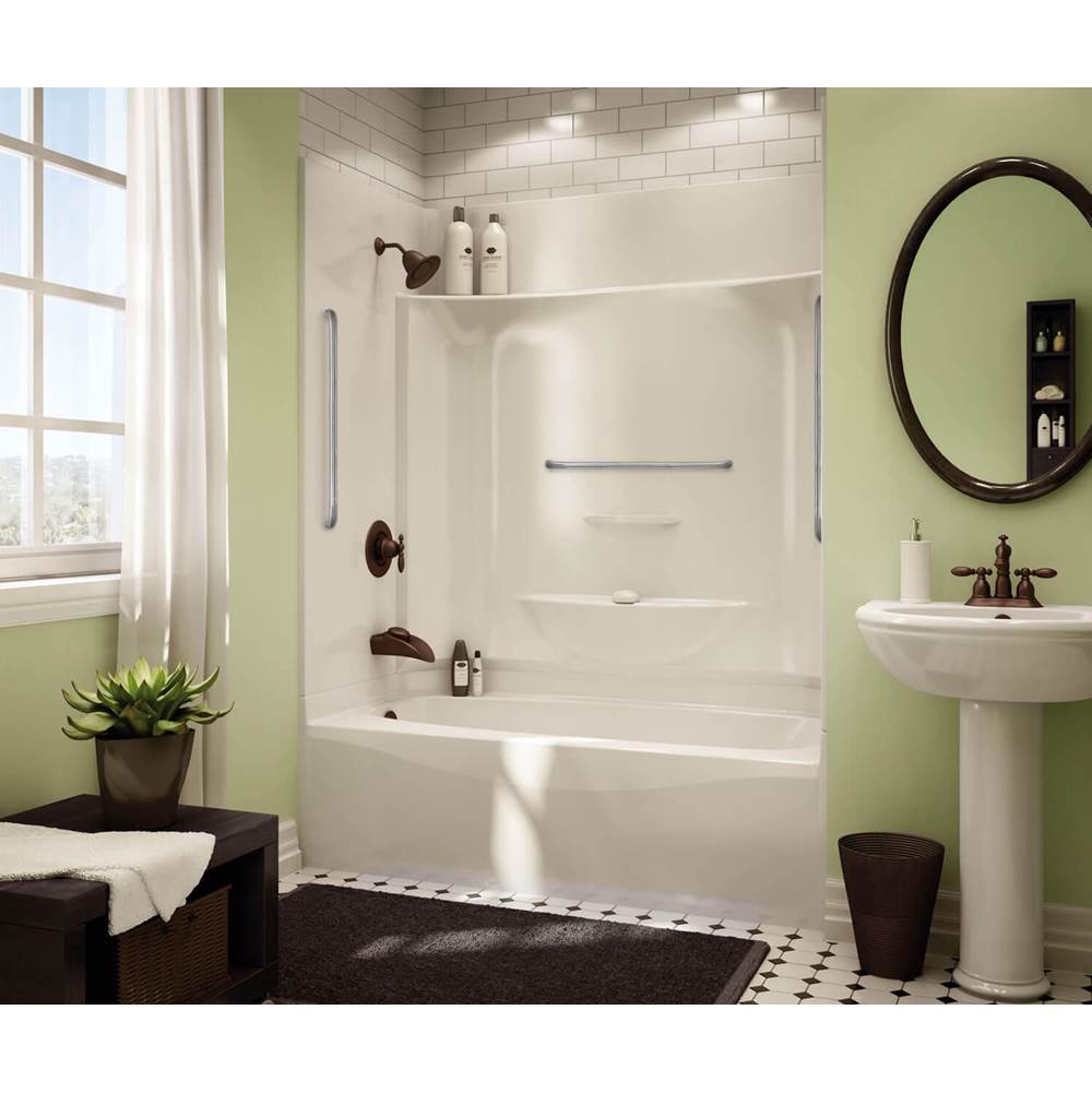 KDTS 3260 AFR AcrylX Alcove Left-Hand Drain Four-Piece Tub Shower in White