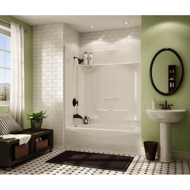 Maax - KDTS 3260 AFR AcrylX Alcove Right-Hand Drain Four-Piece Tub Shower in White - White