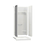 KDS 3636 AcrylX Alcove Center Drain Four-Piece Shower in White