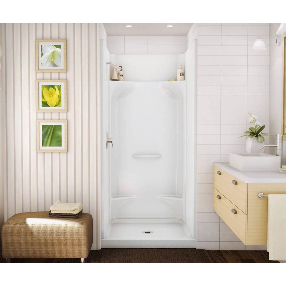 Maax - KDS 3636 AFR AcrylX Alcove Center Drain Four-Piece Shower in White - White