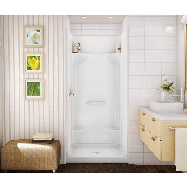 Maax - KDS 3636 AFR AcrylX Alcove Center Drain Four-Piece Shower in White - White