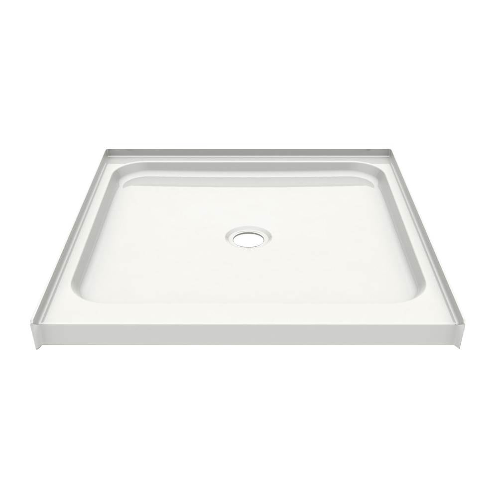 SPL 3636 AFR AcrylX Alcove Shower Base with Center Drain in White