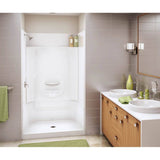 KDS 3448 AcrylX Alcove Center Drain Four-Piece Shower in White