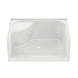 SPS 3448 AcrylX Alcove Shower Base with Center Drain in White