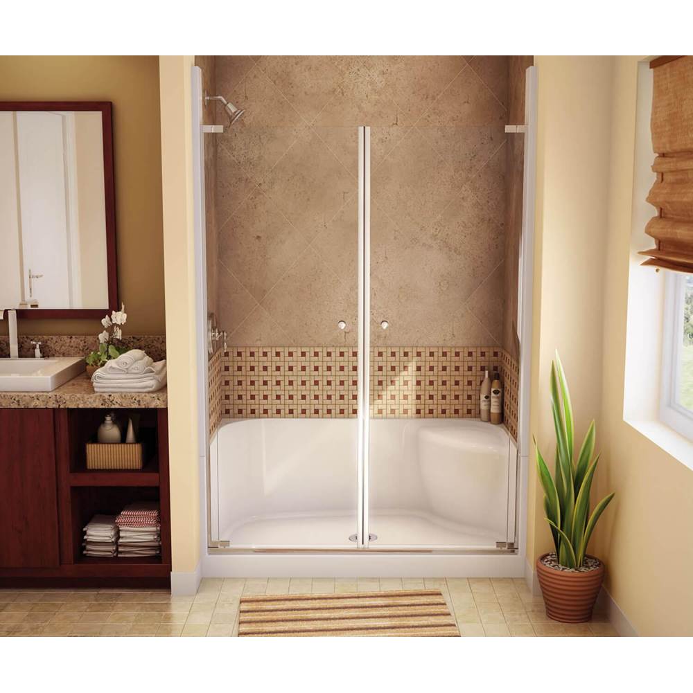 Maax - SPS 3448 AFR AcrylX Alcove Shower Base with Center Drain in White - White