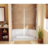 KDS 3060 AFR AcrylX Alcove Center Drain Four-Piece Shower in White