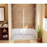 KDS 3060 AFR AcrylX Alcove Center Drain Four-Piece Shower in White