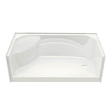 SPS 3060 AFR AcrylX Alcove Shower Base with Center Drain in White