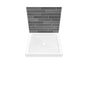 Maax - B3Round 3636 Acrylic Wall Mounted Shower Base in White with Center Drain - White
