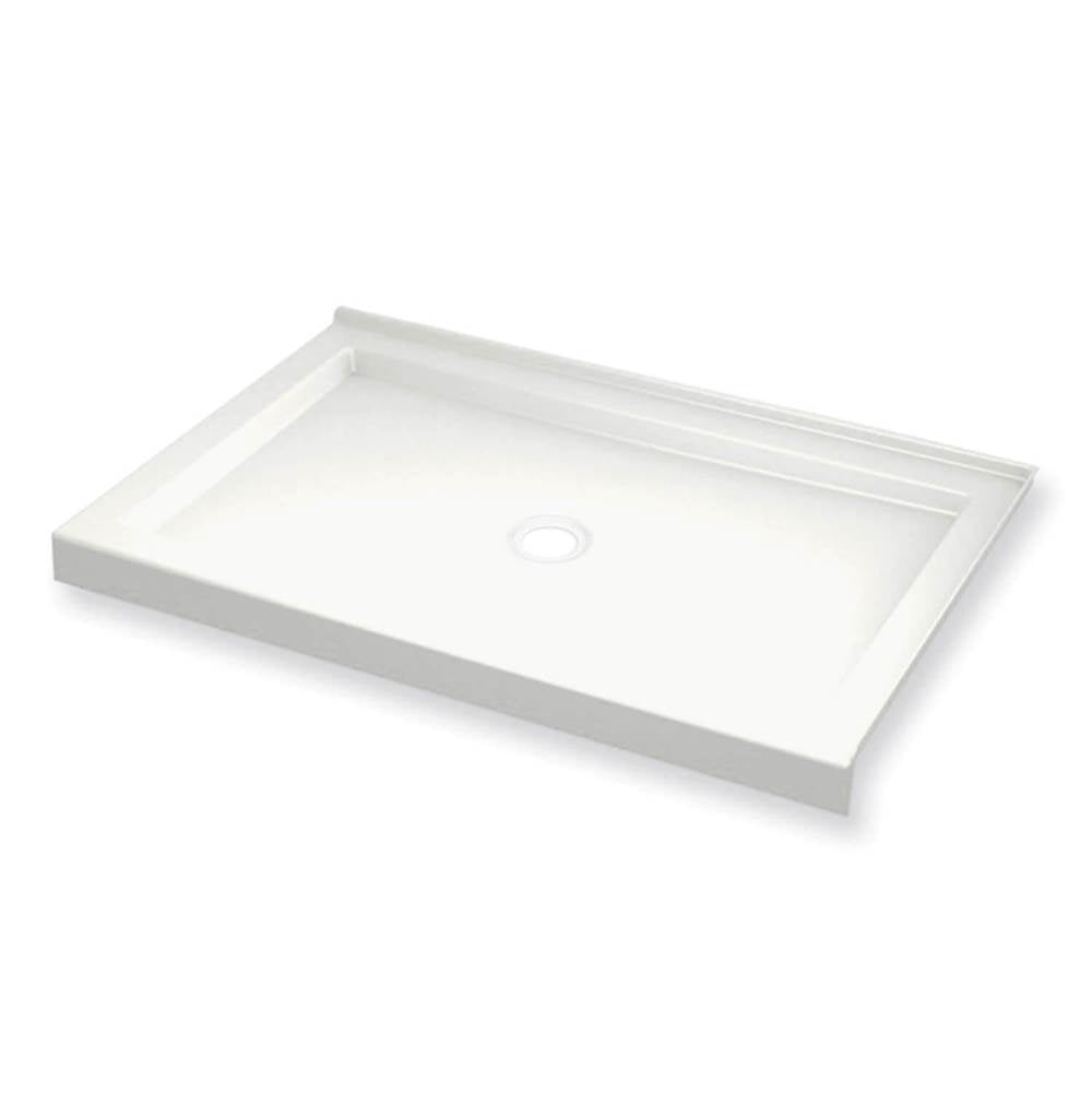 B3Round 4832 Acrylic Corner Right Shower Base in White with Center Drain